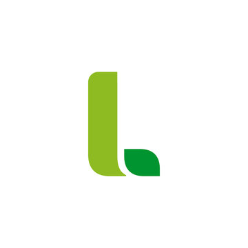 L letter initial icon logo design template