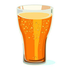 glass of orange lemonade drink juice stay hydrated fluid isolated on white background