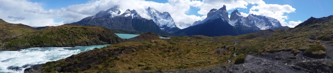 mountain landscape with lake