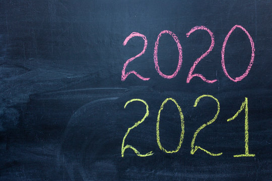 New year 2021. The concept of the outgoing 2020 with its problems and the coming 2021.