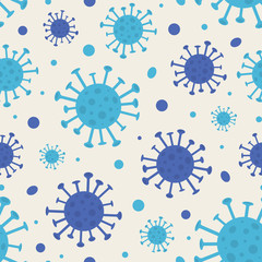 Coronavirus - seamless texture. New disease COVID-19