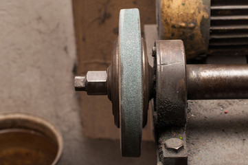 Tool in machine shop.Old tool in workshor.