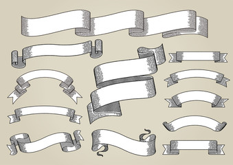 ビンテージ　リボン　バナー