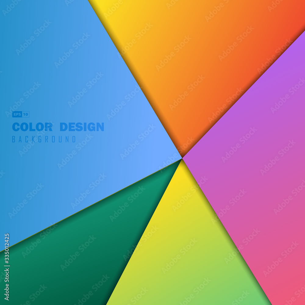 Poster abstract vivid gradient color design of minimal cover artwork background with shadow. illustration v
