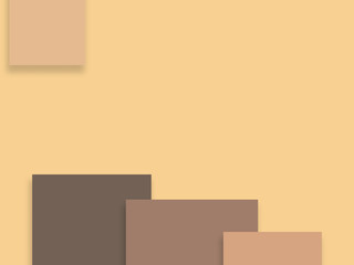 Brown flat geometric art template