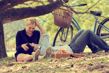 Happy smiling couple in love enjoying their honeymoon. the concept of wedding after valentine day.