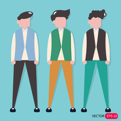 vector graphic flat design young businessman character