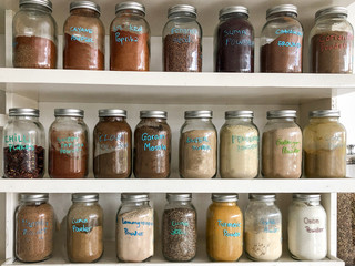 Zero waste store glass jars