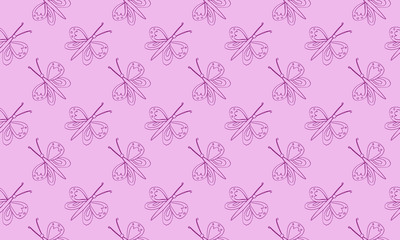 Beautiful colorful butterfly isolated on a white background. Hand drawing line vector sketch