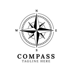 Illustration compass logo design template © Adiher