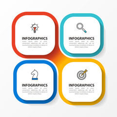 Infographic design template. Creative concept with 4 steps