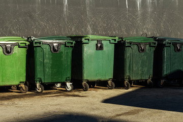 Garbage bins are large for garbage, recycling and waste city dwellers. Sanitary standards