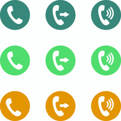 Set of contact , communication or call vector icon