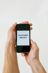  mobile phone with the inscription on the screen 