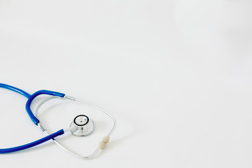 doctor's stethoscope on a white background