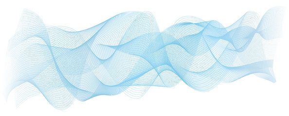 abstract blue wave lines on white background
