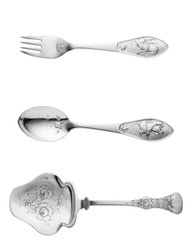 Various vintage silver cutlery