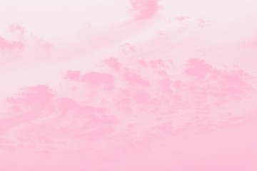 Obraz premium Incredible pink sky with different clouds. Beautiful sky background