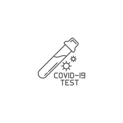 Corona virus covid 19 Blood test vector icon symbol isolated on white background