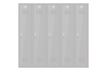 Gray lockers section