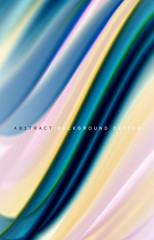 Abstract background - fluid color gradient waves, with dynamic motion line effect. Vector Illustration For Wallpaper, Banner, Background, Card, Book Illustration, landing page