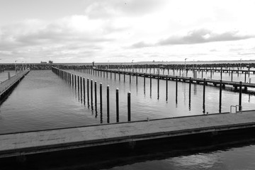Verlassener Freizeitboothafen an der Ostsee