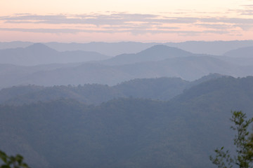 Naklejka premium Sunrise in the mountains