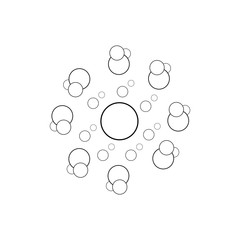 bubble icon vector illustration design template