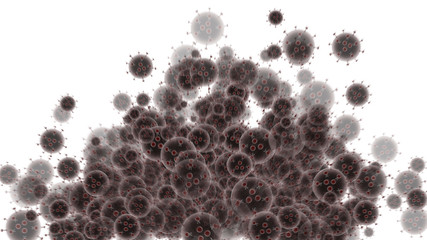 Coronavirus disease COVID-19 infection medical isolated. China pathogen respiratory influenza covid virus cells.