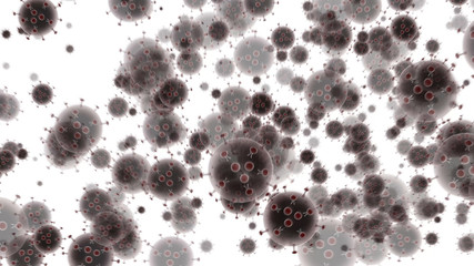 Coronavirus disease COVID-19 infection medical isolated. China pathogen respiratory influenza covid virus cells.