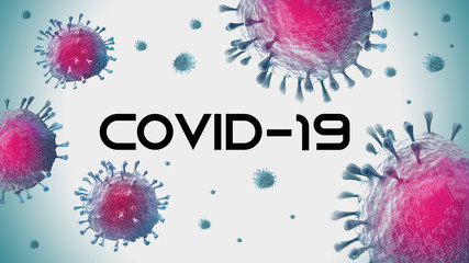 Coronavirus COVID 19 3D Rendering Illustration with Protein Spikes