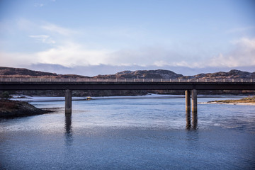 Obraz premium The A830 road bridge over the River Morar in Scotland