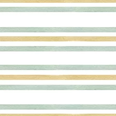 Rideaux velours Rayures horizontales Motif harmonieux dessiné à la main à l& 39 aquarelle avec des rayures abstraites dans la palette de couleurs chaudes d& 39 été (bleu et beige) isolé sur fond blanc. Bon pour le textile, le fond, le papier d& 39 emballage, etc.