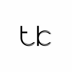 Fototapeta premium TK Logo monogram with slice rounded modern design template