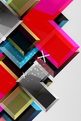 Metal arrow shape background. Abstract geometric background with 3d effect composition For Wallpaper, Banner, Background, Card, Book Illustration, landing page