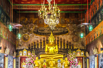 Golden Buddha in the temple Thailand