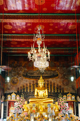 Golden Buddha in the temple Thailand