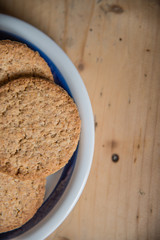 Fasting biscuits on a plate