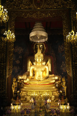 Golden Buddha in the temple Thailand