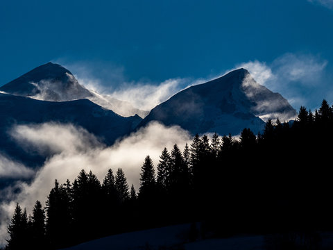 Les Alpes vues de Combloux en Savoie en France