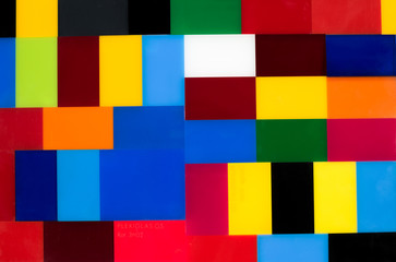 background texture of mosaic, plexiglas in the shape of rectangle