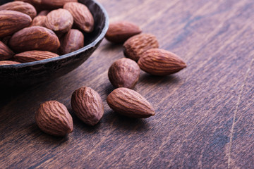 close-up cooked nuts almonds