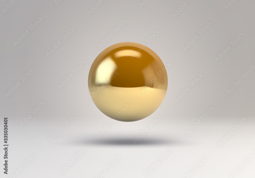 Aufkleber 3d vector element or simple isolated golden shape