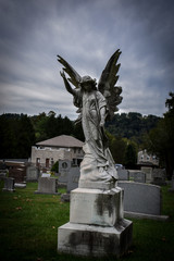 Cemetery angel statue
