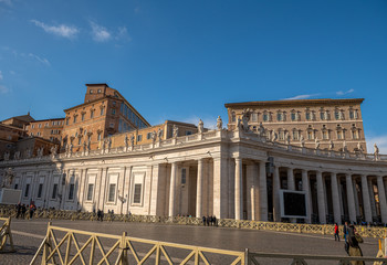 Plac Świętego Piotra i okno papieskie. Watykan, Włochy - obrazy, fototapety, plakaty