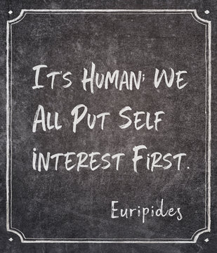 self interest Euripides quot