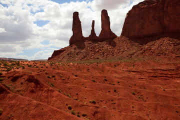 Utah/Arizona / USA - August 10, 2015: The Monument Valley Navajo Tribal Reservation landscape, Utah/Arizona, USA