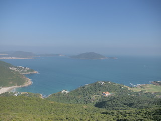 Fototapeta na wymiar Hong Kong Dragon's Back trail landscape