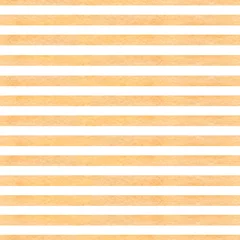 Papier peint Rayures horizontales Motif harmonieux dessiné à la main à l& 39 aquarelle avec des rayures abstraites dans la palette de couleurs orange d& 39 été isolée sur fond blanc. Bon pour le textile, le fond, le papier d& 39 emballage, etc.