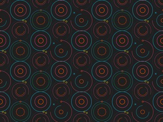 Seamless bright spring pattern with  line and  circle.
